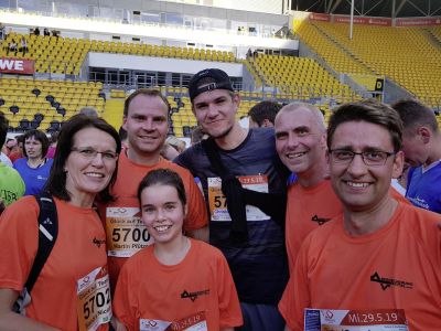 Team der Bergsicherung Freital beim Rewe Team Challenge 2019
